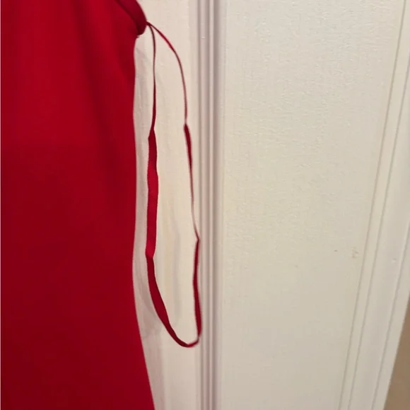 Jones Wear NWT Lined Red Silk Midi Dress Women’s Size 16 Workwear - Picture 4 of 7